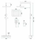 Zestaw natryskowy ROB z termostatem złoty szczotkowany (9)
