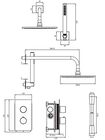 Termostatyczny system prysznicowy podtynkowy Contour złoto szczotkowane (2)