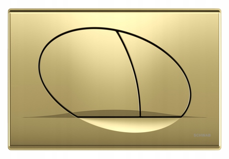 Przycisk spłukujący WC Schwab 189- OVATE Duo Gold (1)