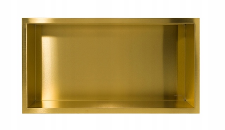 Złota Półka łazienkowa wnękowa Gold 60x30x7 (1)
