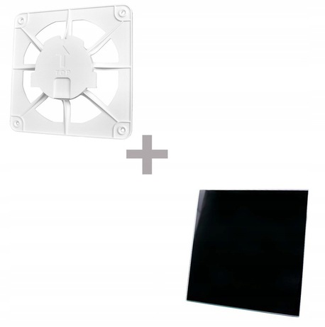 dRim Kratka wentylacyjna 15x15+panel plexi czarny (1)