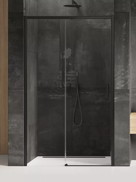 Drzwi prysznicowe wnękowe Prime Black New Trendy (1)