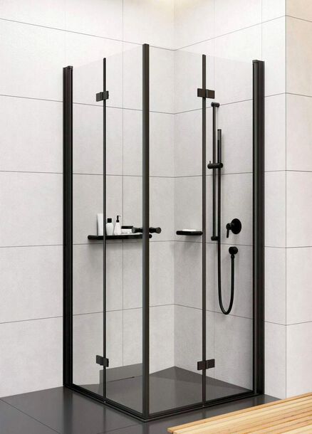  Kabina prysznicowa składana Kerria Plus czarna 90x100 (1)