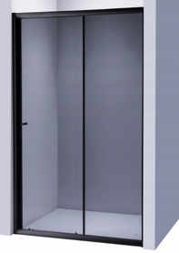 Drzwi prysznicowe AR Black szkło dymione