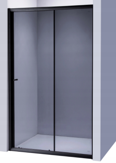Drzwi prysznicowe AR Black szkło dymione (1)