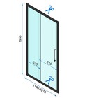 Drzwi wnękowe prysznicowe przesuwne Rapid Slide (7)