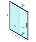 Drzwi wnękowe prysznicowe przesuwne Rapid Slide (10)