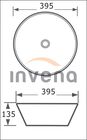 Umywalka blatowa Invena Tinos 39,5 Biały MAT (3)